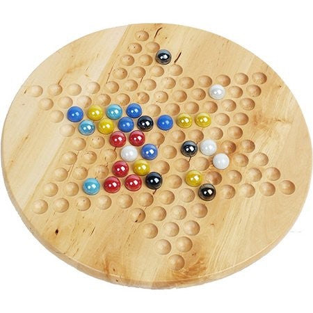 CHINESE CHECKERS WOOD MARBLE