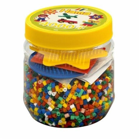 Hama Beads 4000 Beads And Pegboard Tub Yellow