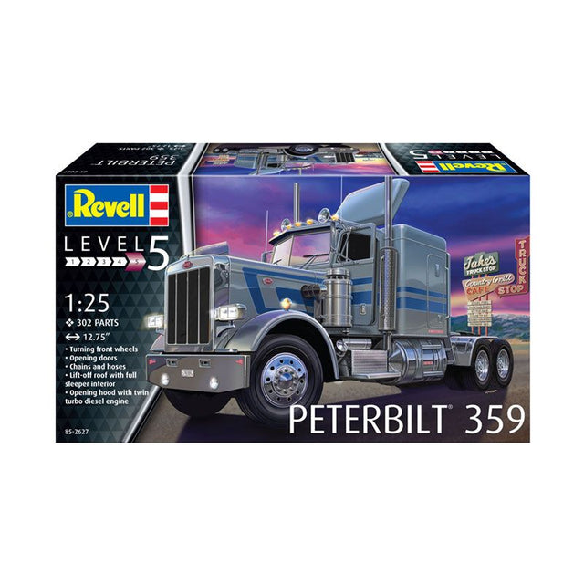 Revell 85-2627 Level 5 Peterbilt 359 Truck Tractor 1-25 Scale Model Kit