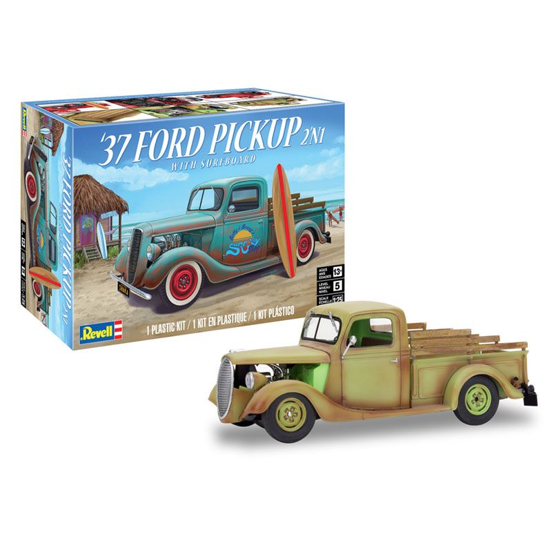 Revell 1/25 37 Ford Pickup 2in1 With Surfboard