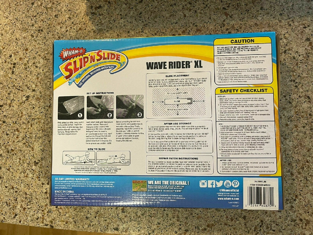 Wham-o Slip 'n Slide Wave Rider Xl Single W/boogie 18'