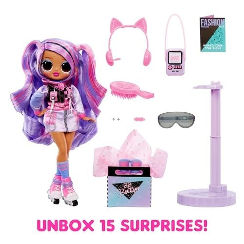 LOL Surprise OMG Ace Fashion Doll with 15 Surprises Including Gaming Themed Fashions and Accessories – Great Gift for Kids Ages 4+