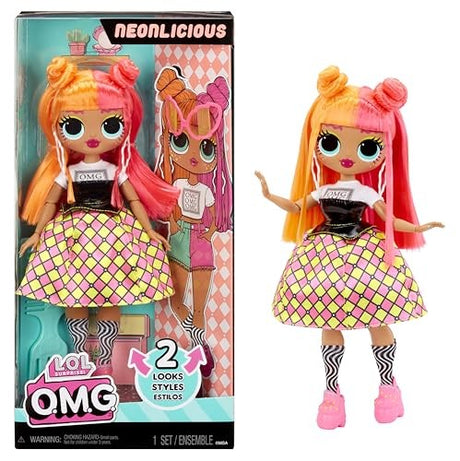 LOL Surprise OMG Neonlicious Fashion Doll with Multiple Surprises Including Transforming Fashions and Fabulous Accessories  Kids Gift Ages 4+