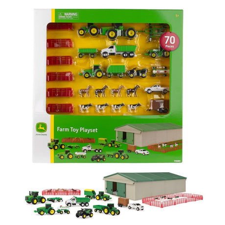 JOHN DEERE FARM TOY PLAYSET 70PC