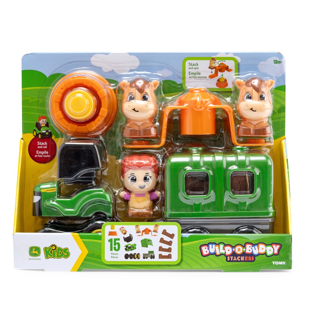 John Deere Build-A-Buddy Stackers 15-Piece Horse Set
