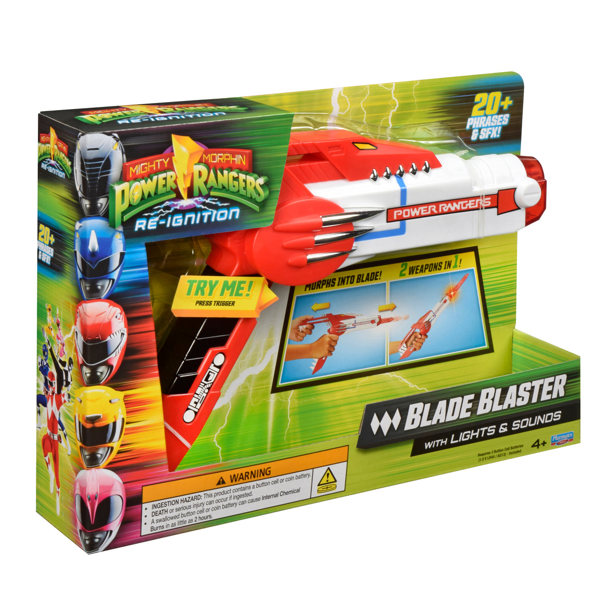 Mighty Morphin Power Rangers Re-Ignition Blade Blaster w/ Lights & Sounds