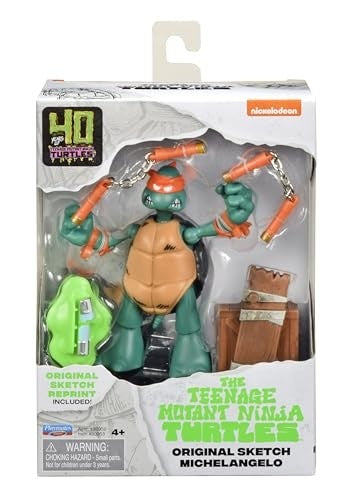 TMNT Classic 40th Anniversary Original Sketch Turtle Figure - MICHELANGELO