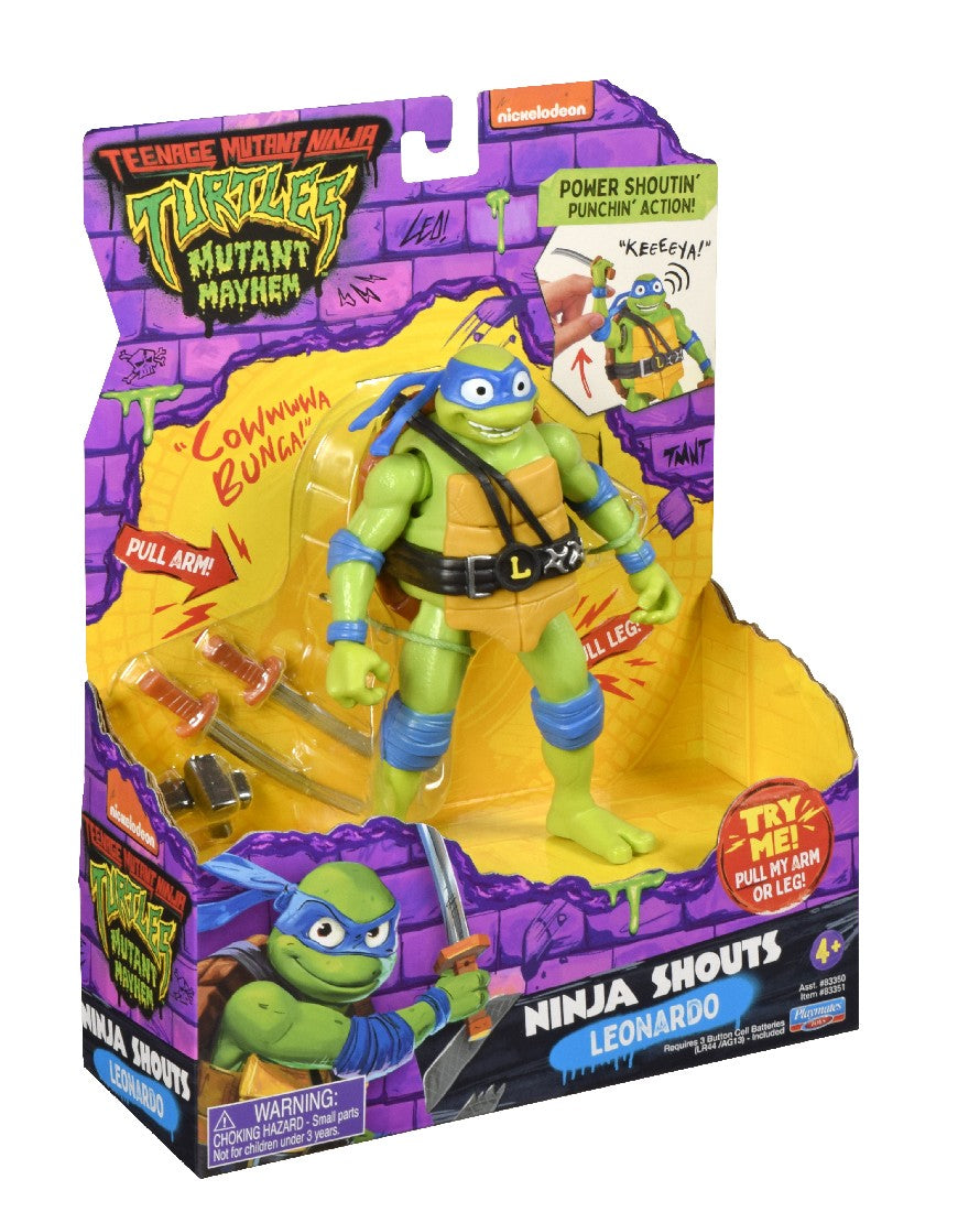 TMNT MUTANT MAYHEM NINJA SHOUTS FIGURES ASST - LEONARDO