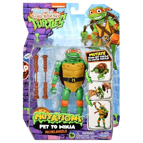 Tales Of Teenage Mutant Ninja Turtles: Mutations Michelangelo Pet To Ninja Figure