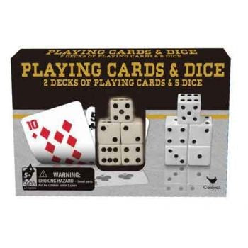 CLASSIC PLAYING CARDS 2PKL & 5 DICE