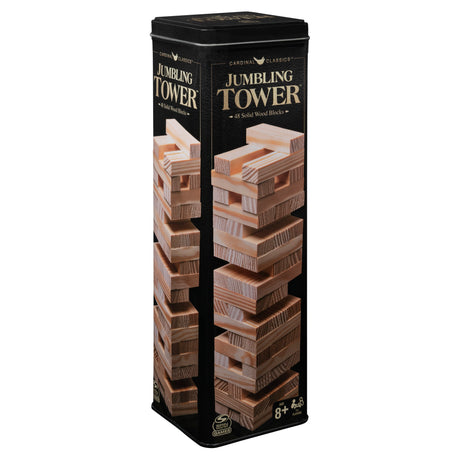 Classic 48pce Wooden Tumbling Tower In Tin