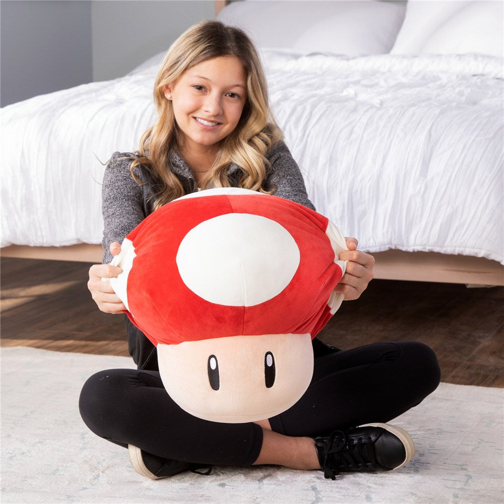 Club Mocchi- Mocchi- Super Mario Mushroom Mega 15 Inch Plush