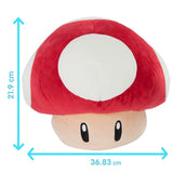 Club Mocchi- Mocchi- Super Mario Mushroom Mega 15 Inch Plush