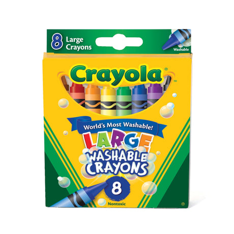 Crayola Ultra Clean Washable Color Max Crayons  Large Size  Set of 8  Multi-Color