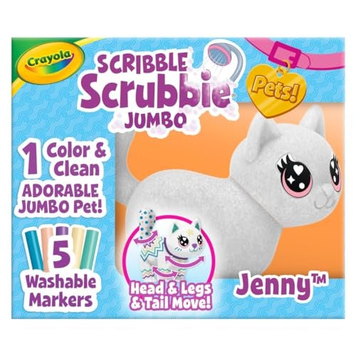 Scribble Scrubbie Jumbo Cat - Jenny