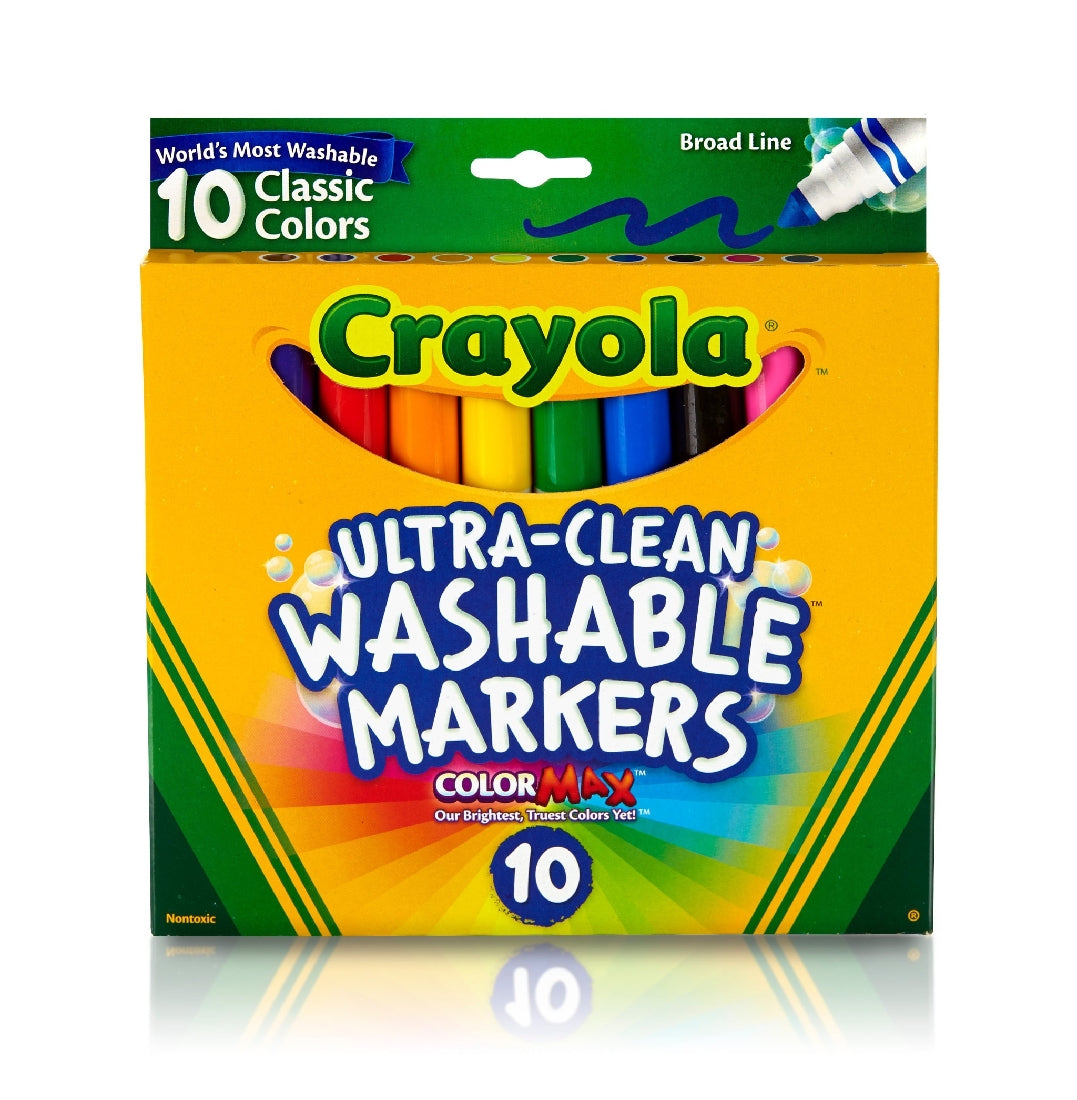 CRAYOLA CLASSIC 10PK ULTRA CLEAN MARKERS