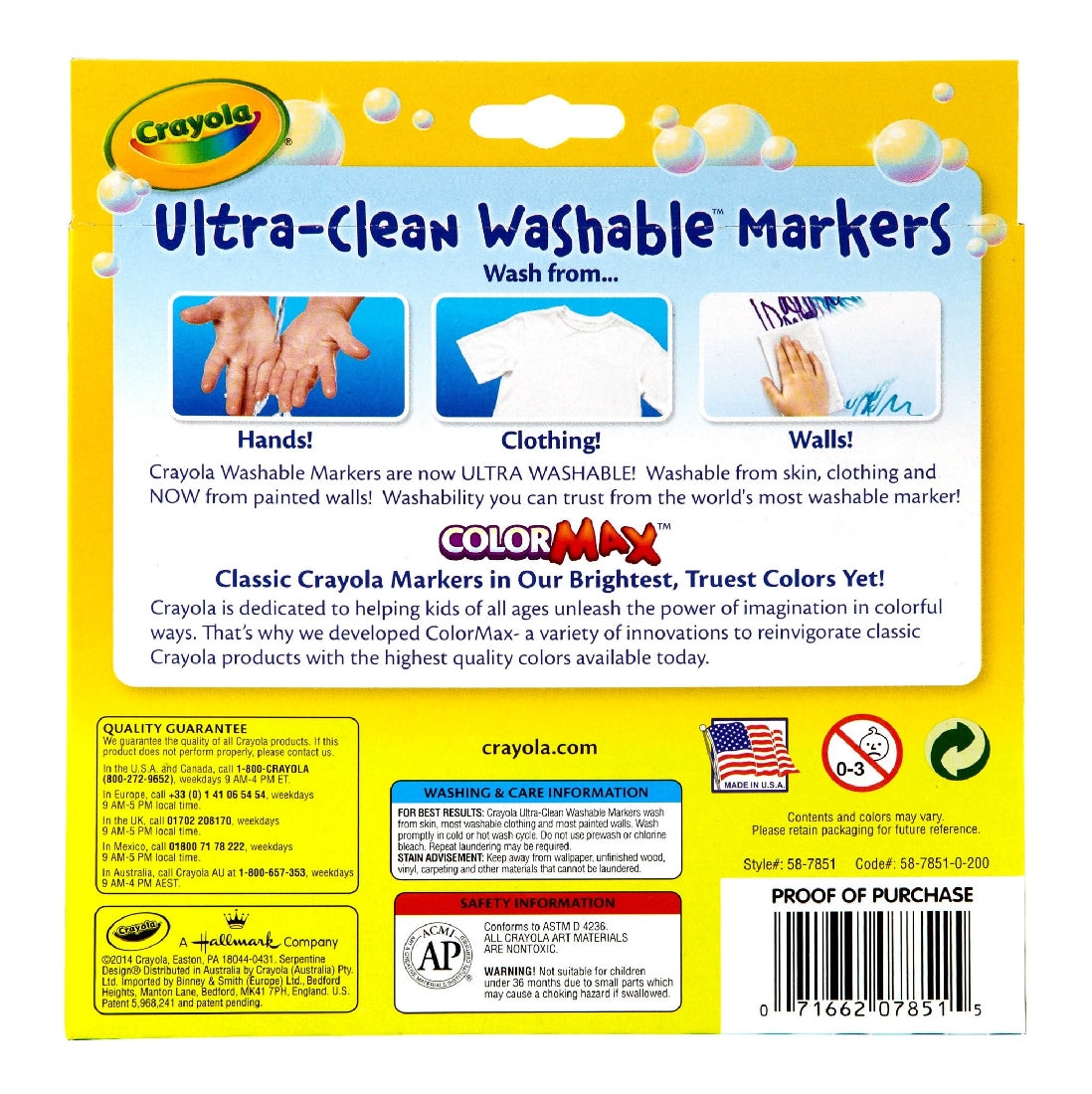 CRAYOLA CLASSIC 10PK ULTRA CLEAN MARKERS