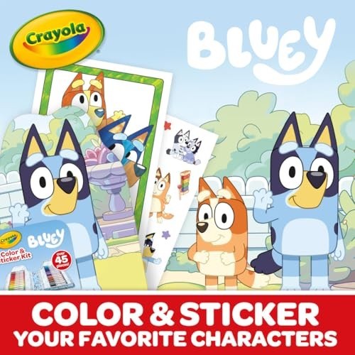 Colour and Sticker Kit Bluey