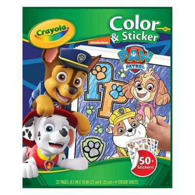 CRAYOLA COLOR & STICKER - PAW PATROL