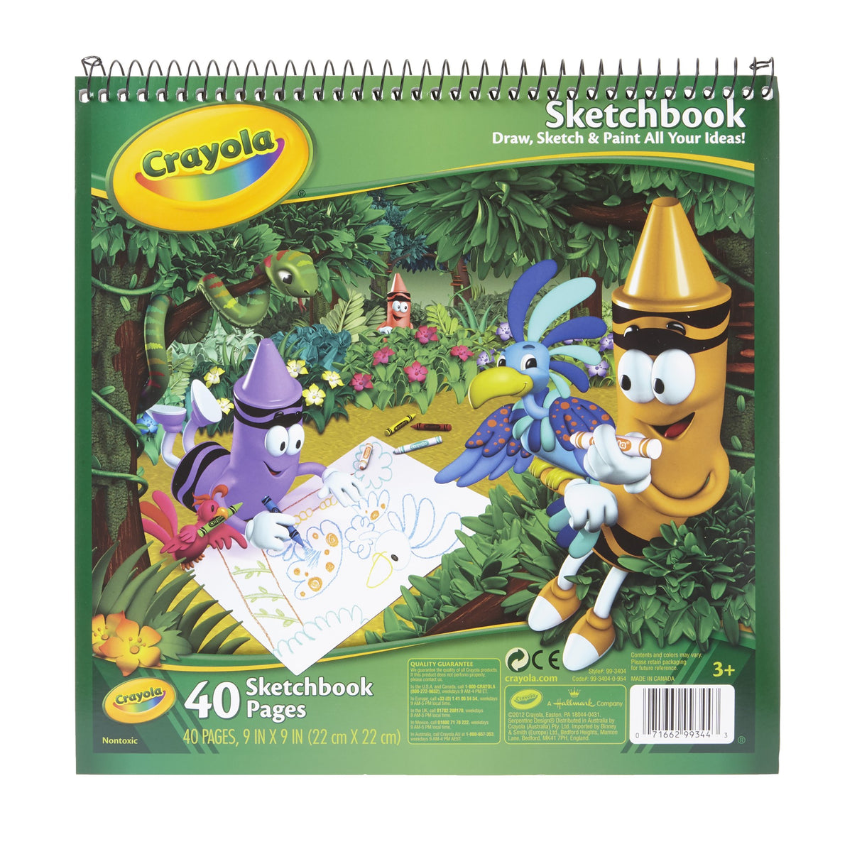 Crayola Heavy Weight Sketchbook  9 X 9 in  40 Sheets  White