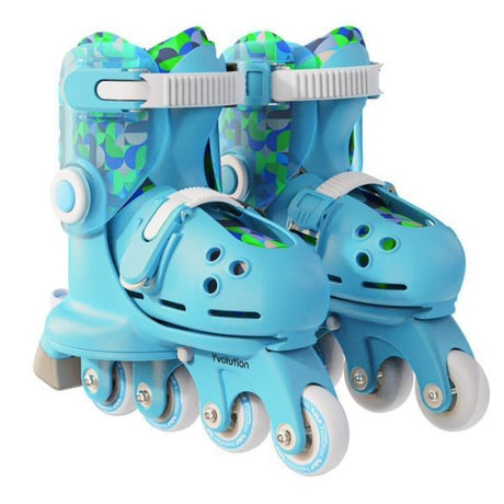 Yvolution Kids' Twista Adjustable 2-in-1 Roller Skates Blue 