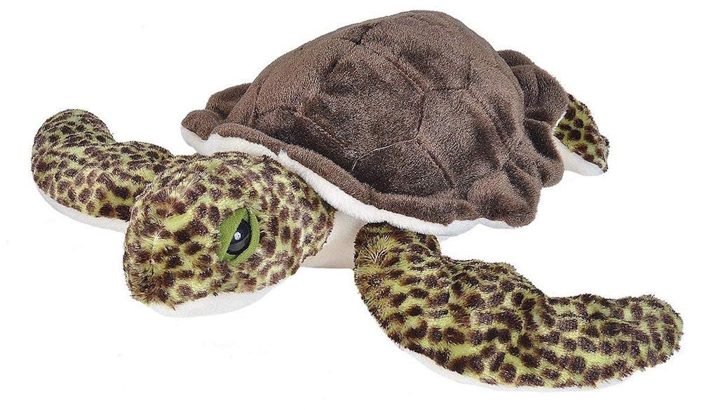 Wild Republic Cuddlekins Green Sea Turtle Stuffed Animal  12 Inches