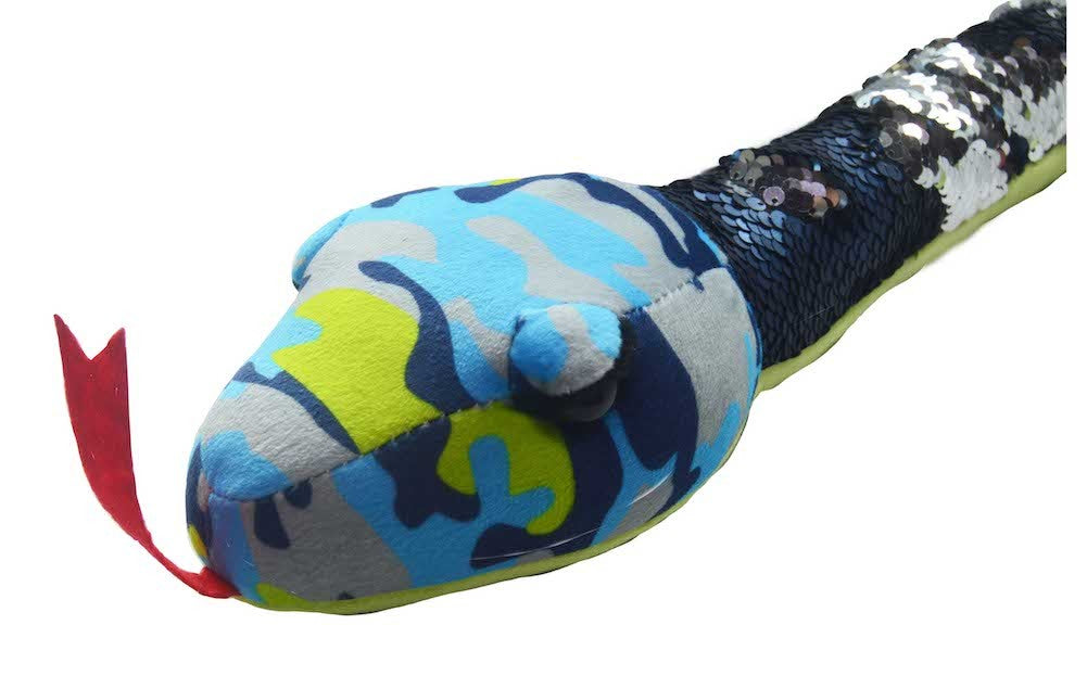 Wild Republic Sequin Snake Blue Camo