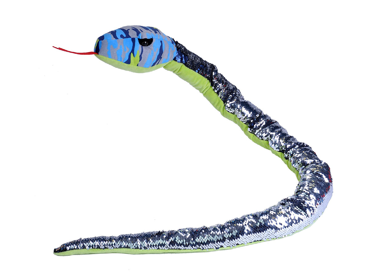 Wild Republic Sequin Snake Blue Camo
