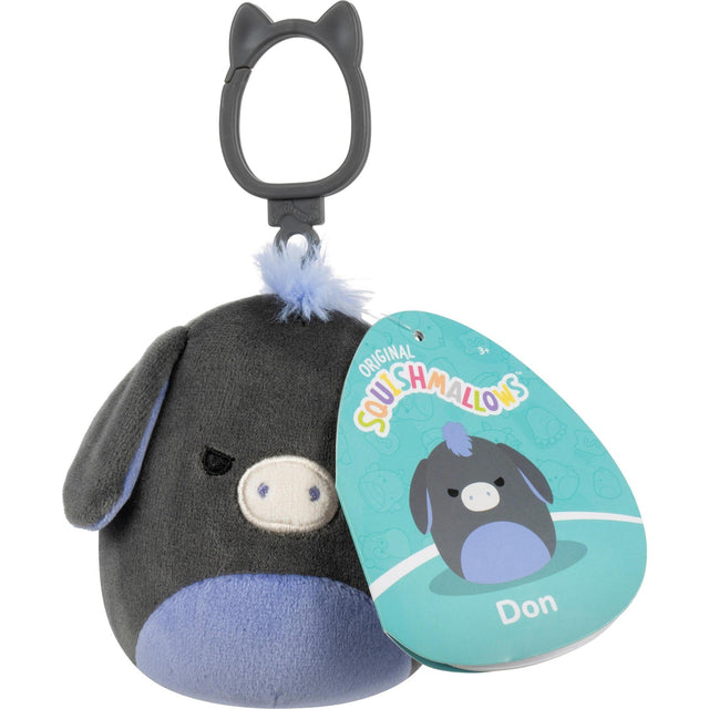 Squishmallows 3.5" Little Plush Clip-on - Don the Periwinkle Donkey