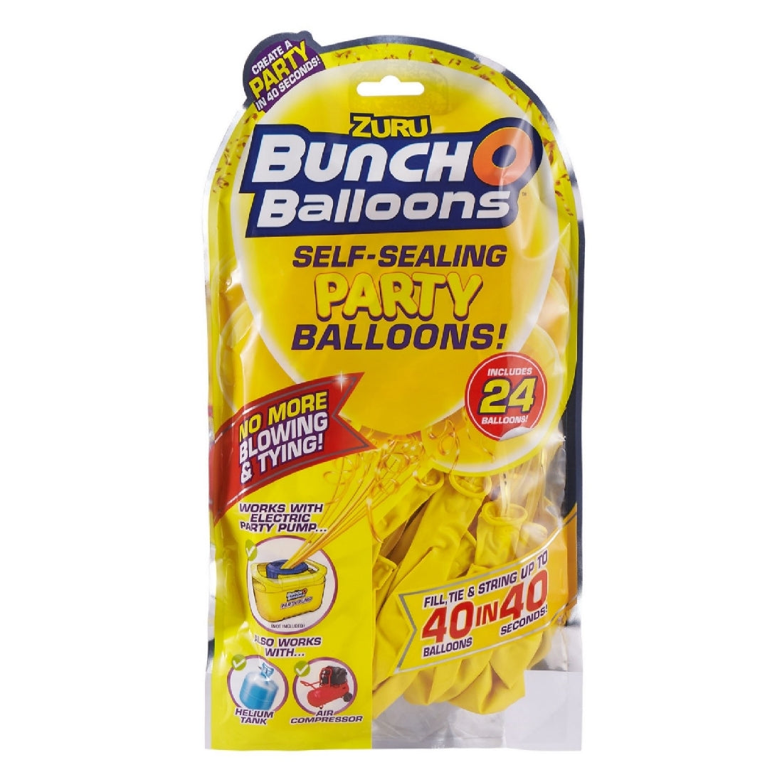 Bunch O Balloons Self Sealing 24 Pk Yellow