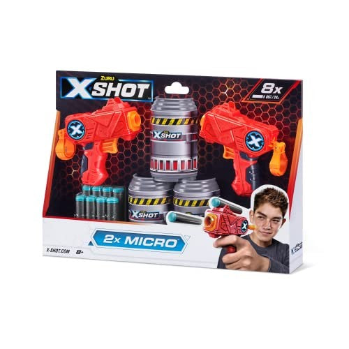 ZURU X-SHOT MICRO TWIN PACK DART BLASTERS