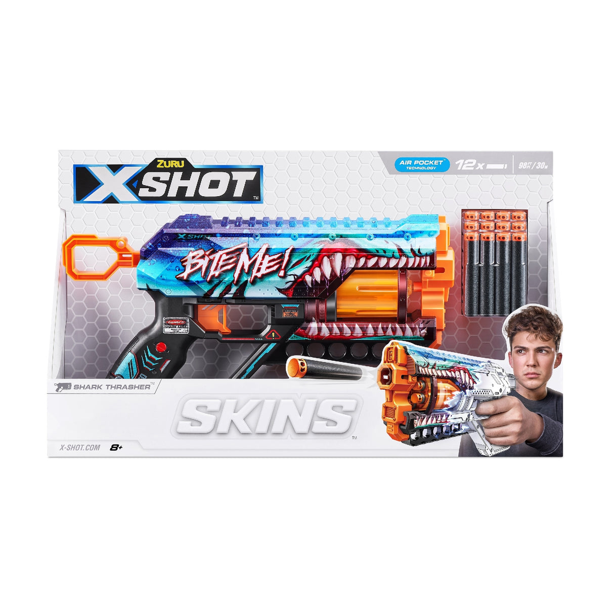 ZURU XSHOT SKINS GRIEFER ASSORTED - SHARK THRASHER