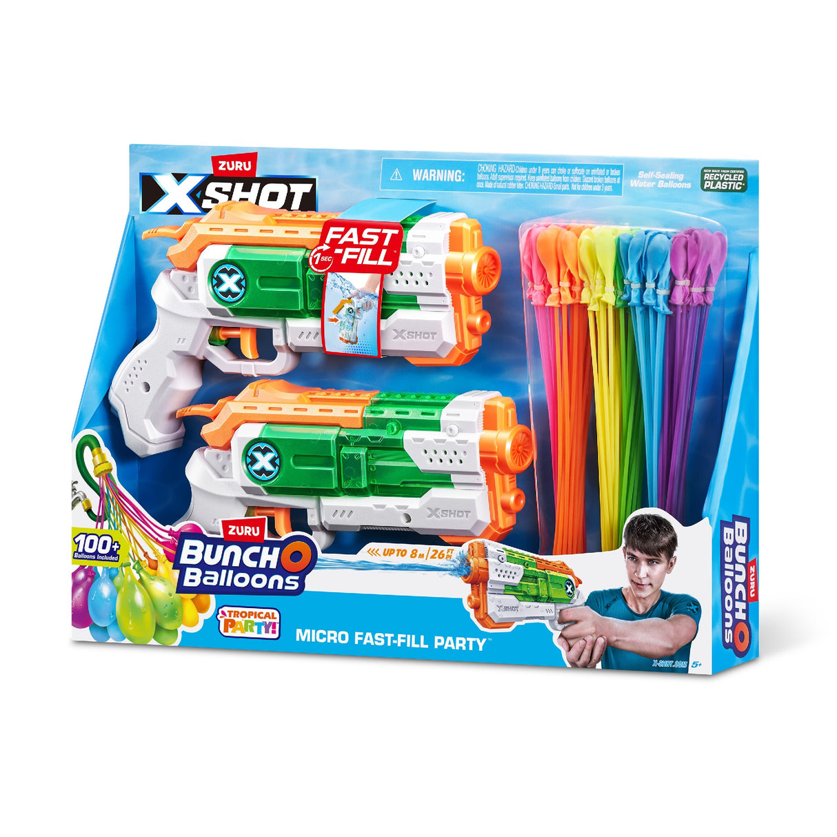 Zuru Xshot Fast Fill Micro 2 Pack With 3pk Bunch O Balloons