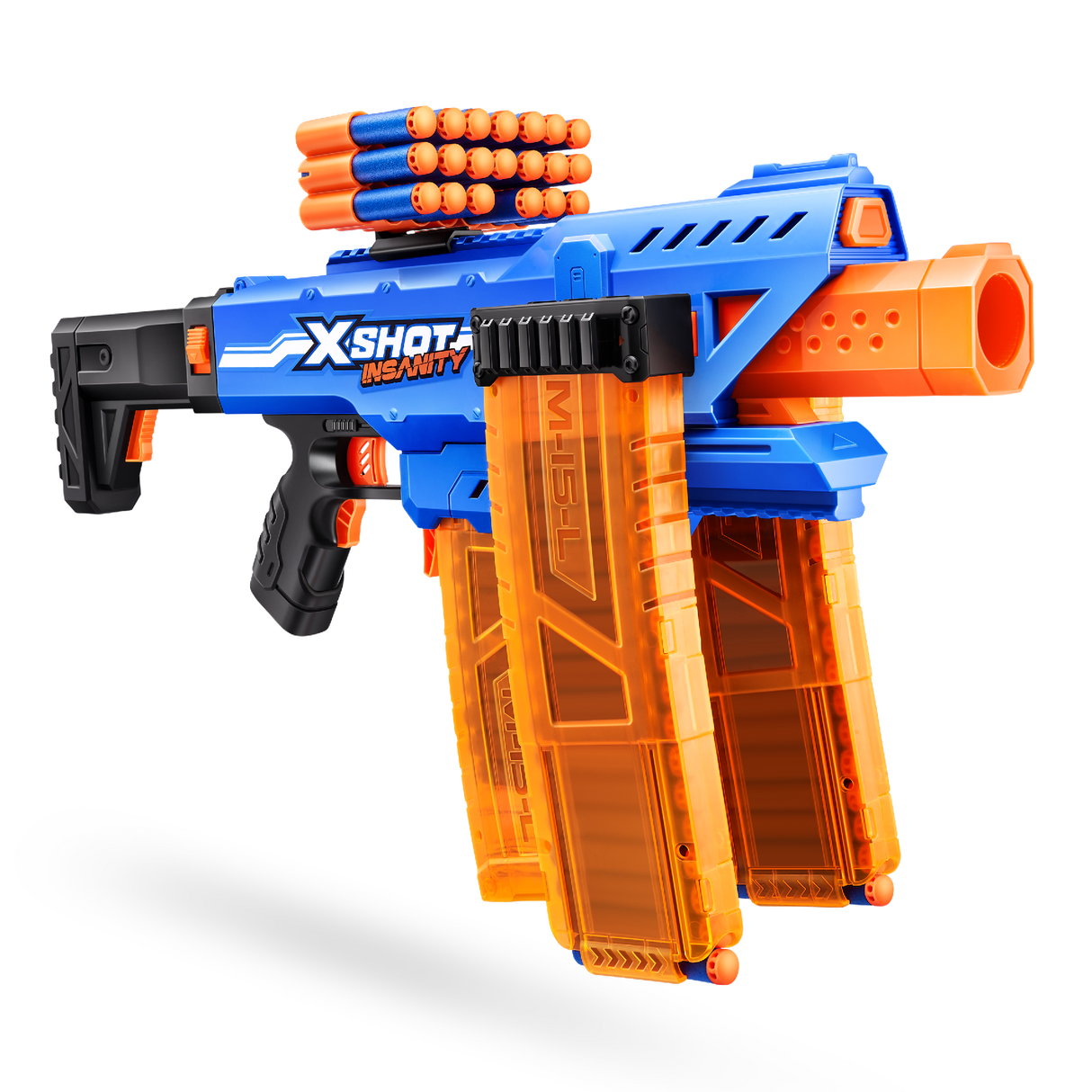 Zuru XSHOT Insanity Motorised Clip Blaster & 72 Darts