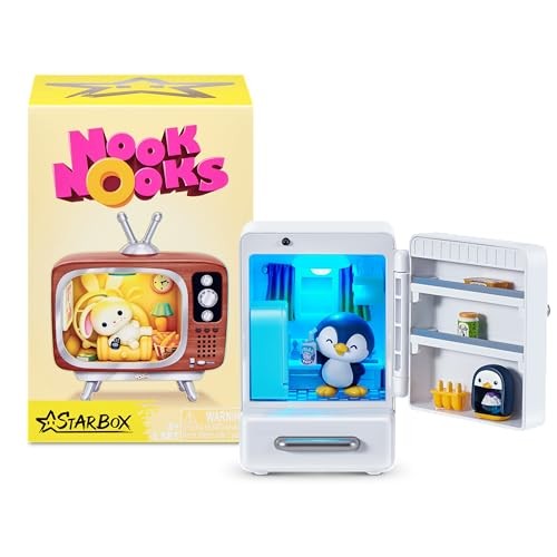 STARBOX Nook Nooks Series 1 Blind Box Collectible Mini Collectible Animal Figurines with Themed Scenes and Surprise Accessories, Toy for Ages 3+