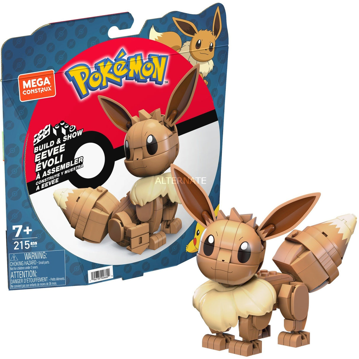 MEGA Construx Pokemon Build & Show Eevee Building Toy Kit - 215 Pieces