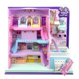 Polly Pocket Pajama Party Sleepover Adventure House 4 Floors 15+ Pieces