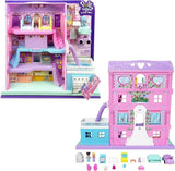 Polly Pocket Pajama Party Sleepover Adventure House 4 Floors 15+ Pieces