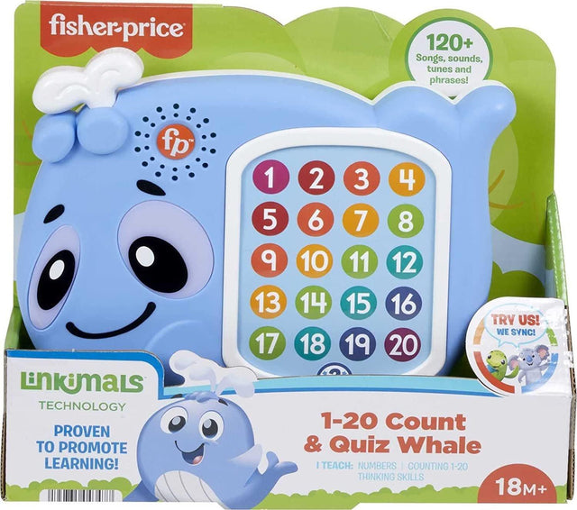 FISHER PRICE LINKIMALS 1-20 COUNT & QUIZ WHALE