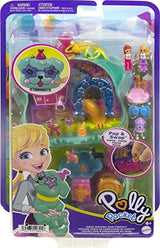 Polly Pocket Doggy Birthday Bash Compact Playset With 2 Micro Dolls & Accessories Travel Toys