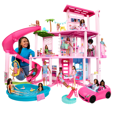 Barbie Dreamhouse Pool Party Doll House And Playset With 75+ Pieces 45 In
