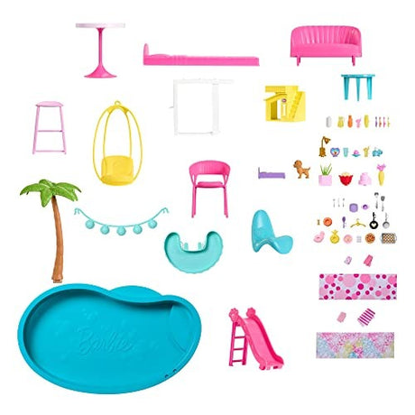 Barbie Dreamhouse Pool Party Doll House And Playset With 75+ Pieces 45 In