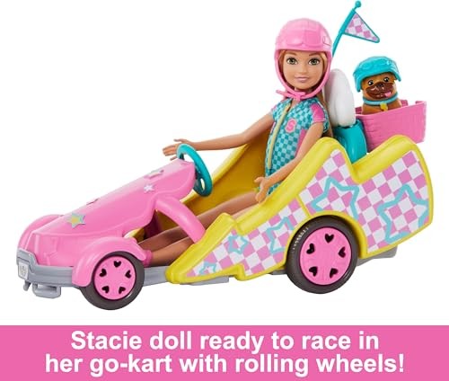 Barbie Stacie Doll and Go-Kart Car Dog and Accessories