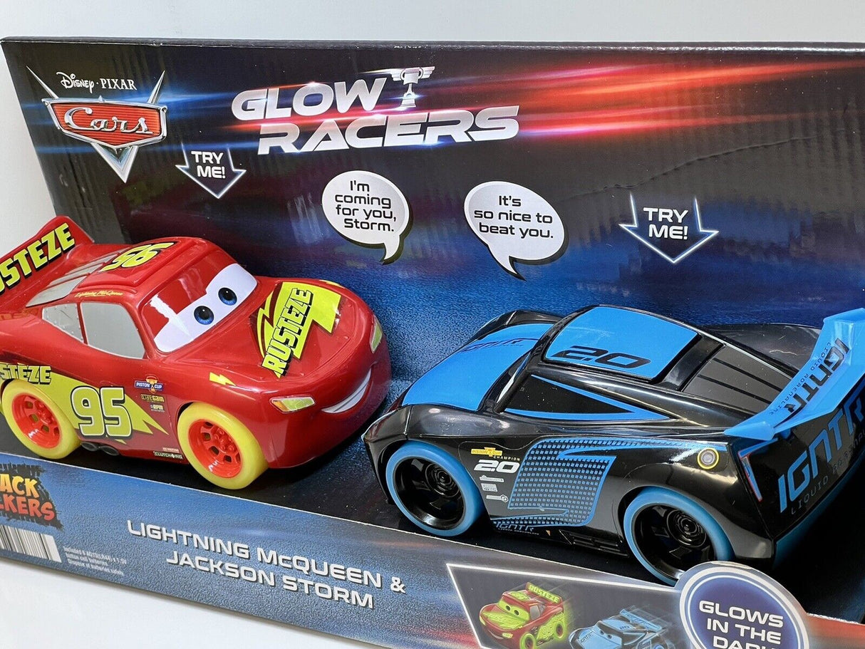Disney / Pixar Cars Glow Racers Lighting McQueen & Jackson Storm Vehicle 2-Pack (Glow-in-the-Dark)