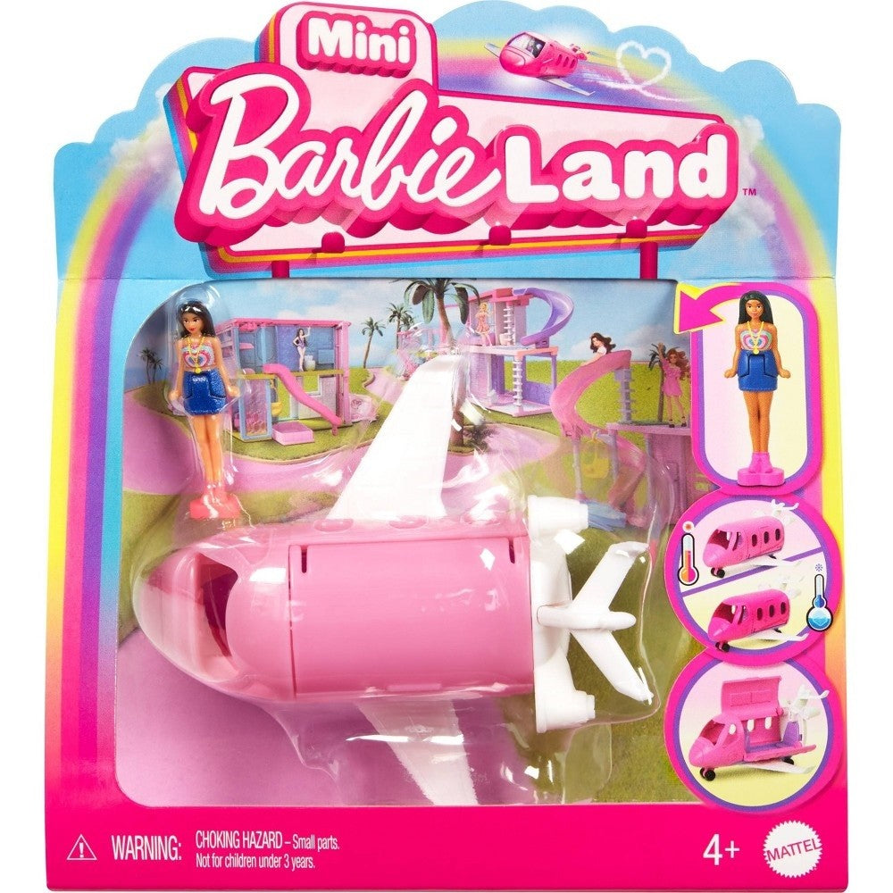 Barbie Mini BarbieLand Doll & Vehicle Set with 1.5-inch Doll & Dreamplane with Color-Change