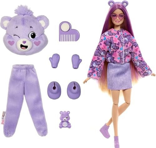 Barbie Cutie Reveal Doll & Accessories, Care Bears Series - Share Bear