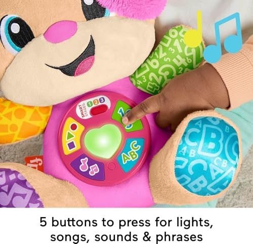 Fisher-price Baby Toy Laugh & Learn Smart Stages Sis Musical Plush With Lights & Learning Songs For Infants Ages 6+ Months