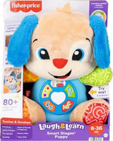 Fisher-price Baby Toy Laugh & Learn Smart Stages Puppy Musical Plush With Lights & Learning Songs For Infants Ages 6+ Months