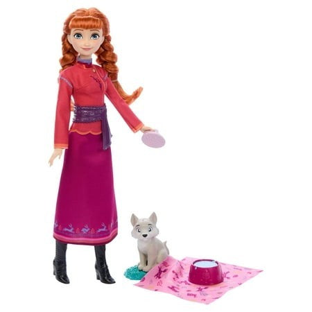 Disney Frozen Anna Fashion Doll & Wolf Cub Figure