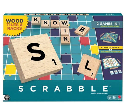 Scrabble Wooden Tiles & Racks